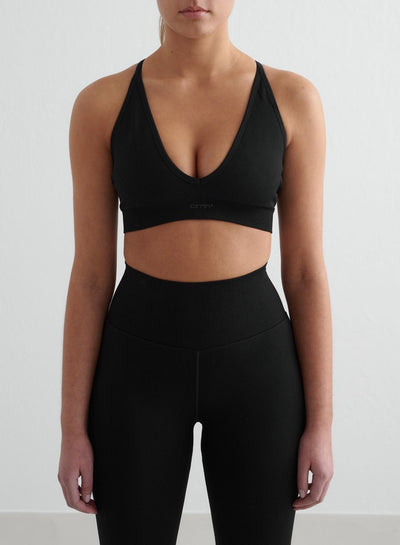 Black Shape Seamless Cross Back Bra