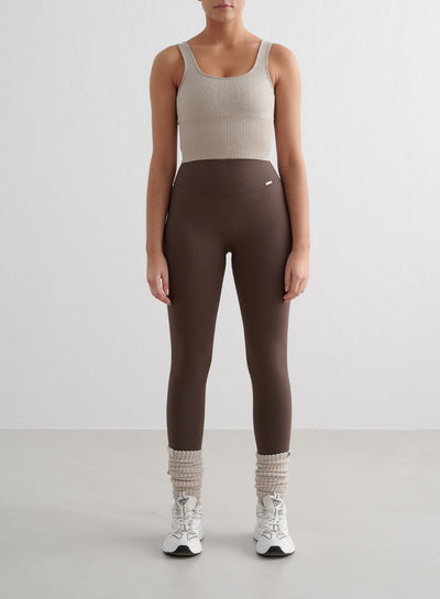 Macchiato Ribbed Seamless Tights